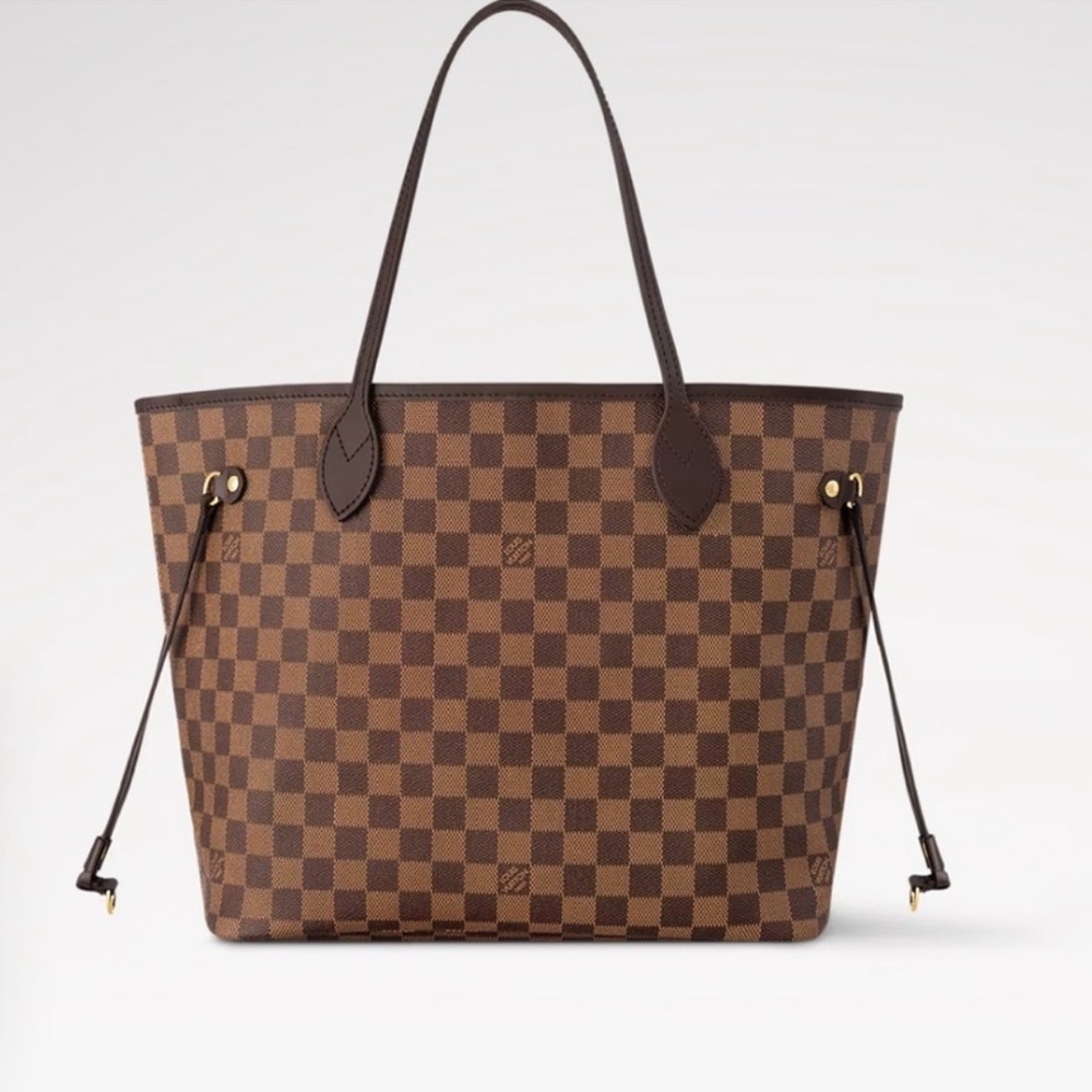 Louis Vuitton Brown Damier Ebene NEVERFULL! Microchip! Excellent condition!